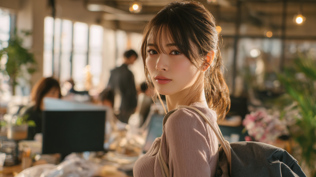 育休明けの転職に申し訳なさを感じ、職場や今後の働き方について考える女性のイメージ