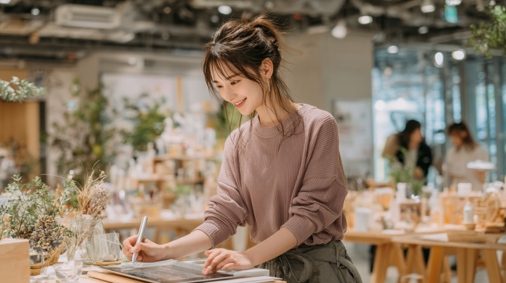 副業で手に職をつけるために学ぶ価値を考える女性のイメージ