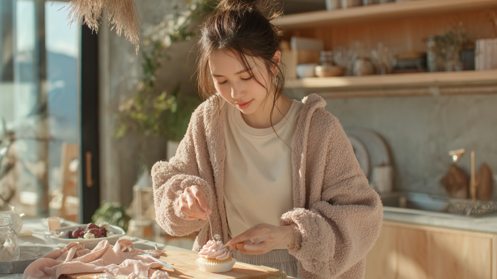 好きなことの見つけ方に悩み、お菓子作りを楽しむ社会人女性