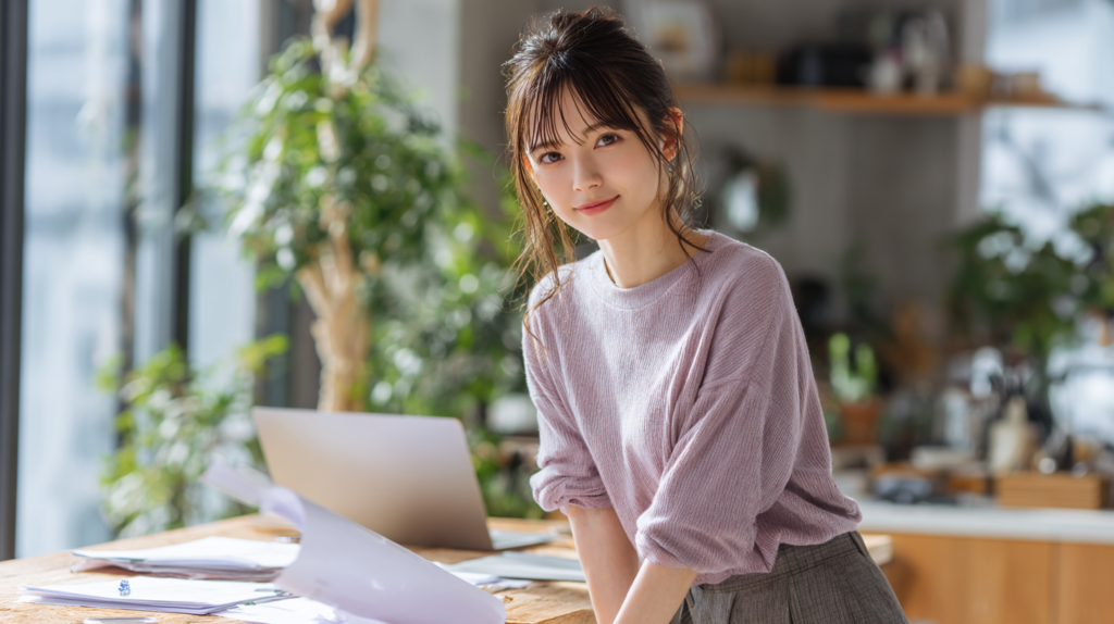 転職したいけどスキルがないと感じ、求人を確認しながら自分の経験を見直す女性